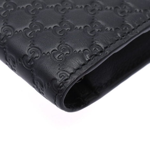 GUCCI Micro Guccisima Wallet Black Leather Bifold - Picture 6 of 12